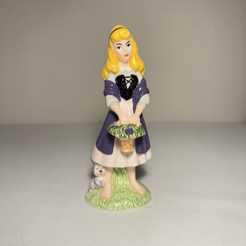 Vintage Disney Briar Rose Aurora Sleeping Beauty Ceramic Figurine 6" Japan